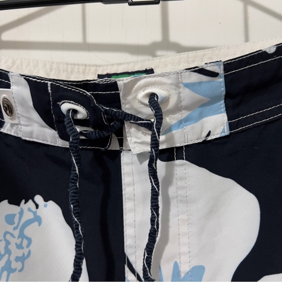 Point Zero Navy and White Floral Swim Shorts - Picture 5 of 6